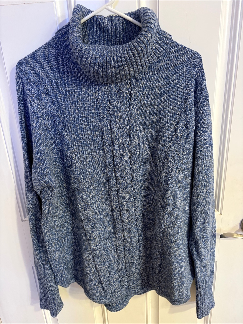 L.L. Bean Chunky Turtleneck  Cable knit Fisherman Sweater XL
